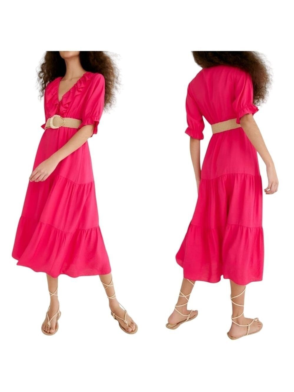 Zara Frilled Midi dress